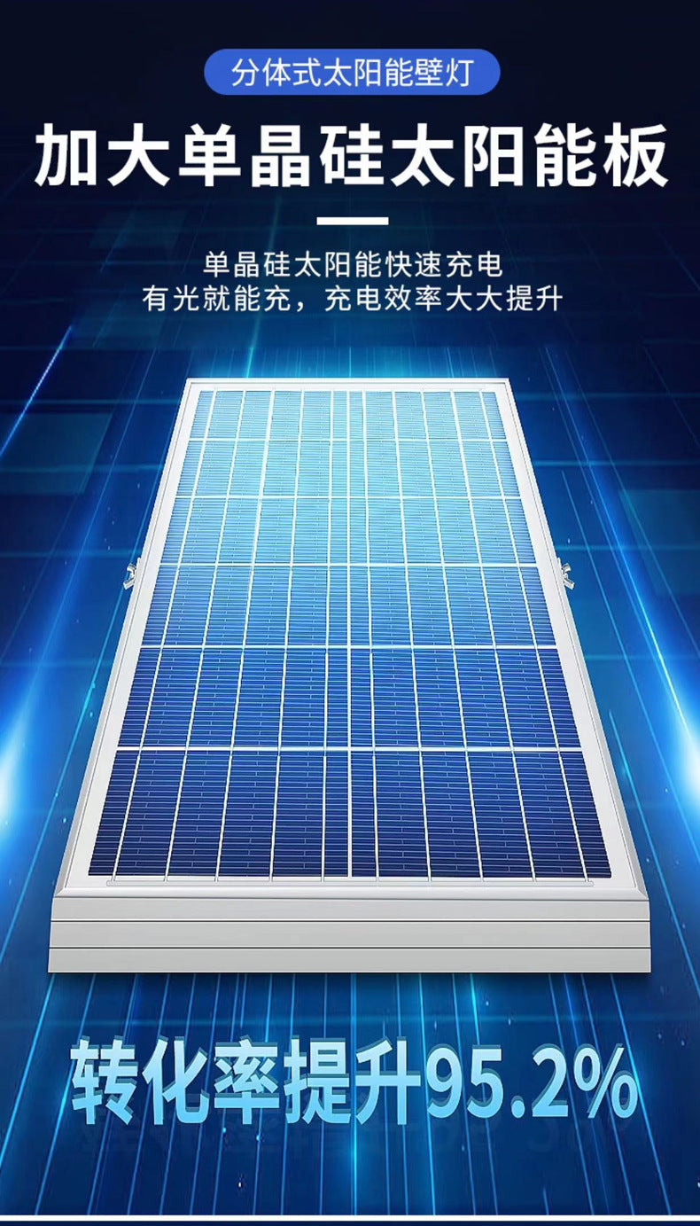 200W Detachable LED Solar Projection Lamp with Remote Controller - Outdoor Lighting for Gardens, Streets, and More