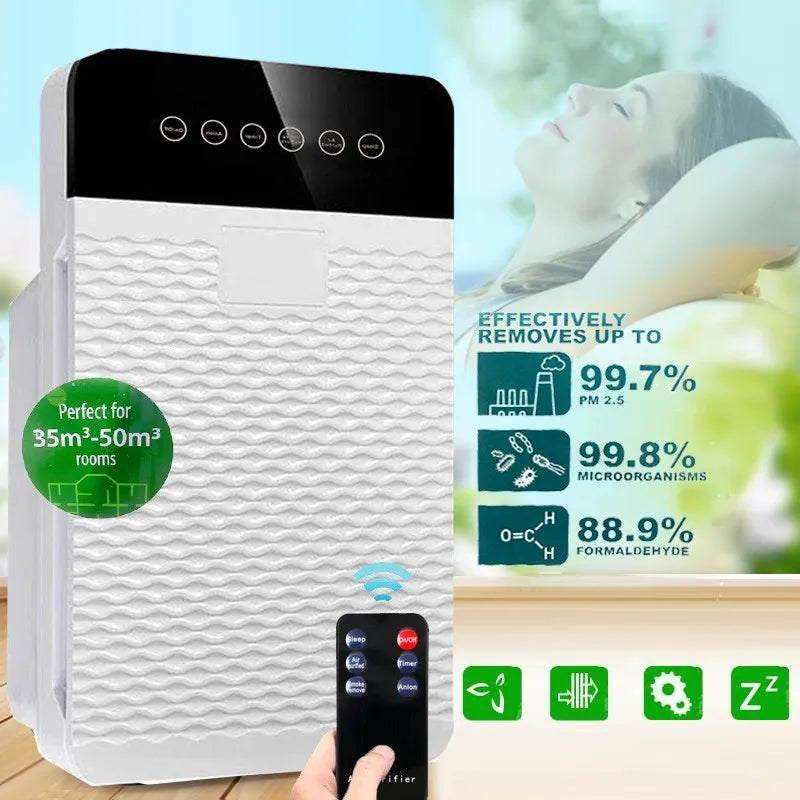 Portable Air Purifier with Remote Control and 4 Stage Filtration System for Fresh, Germ Free Odourle