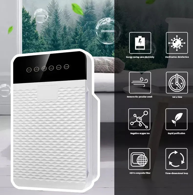 Portable Air Purifier with Remote Control and 4 Stage Filtration System for Fresh, Germ Free Odourle
