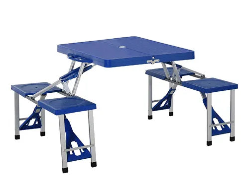 Portable Folding Table with Chairs for Camping, Picnics, and Outdoor Activities