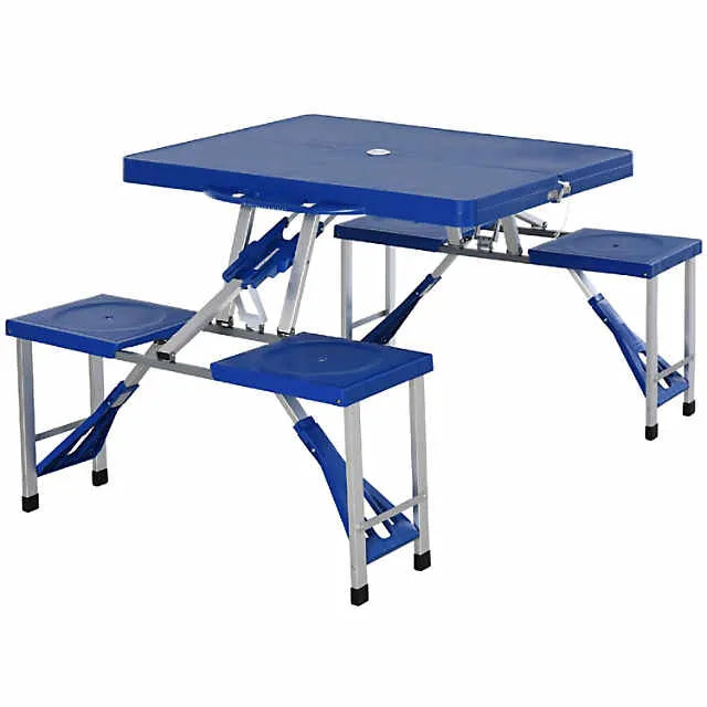 Portable Folding Table with Chairs for Camping, Picnics, and Outdoor Activities