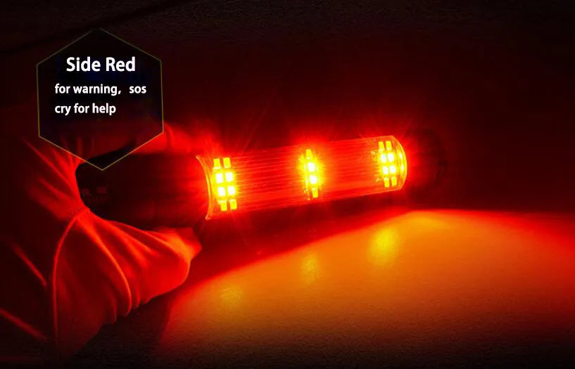 Multifunctional Tactical Solar Flashlight for Emergency with Water Resistant Design, Alloy Hammerhea