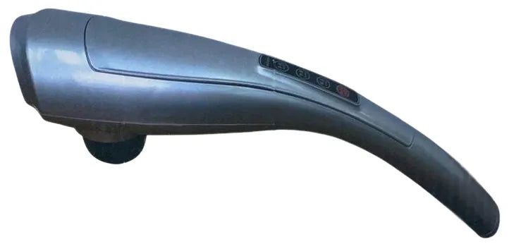 Handheld Electric Deep Tissue Body Massager with 4 Interchangeable Heads, Variable Speed Control & Ergonomic Design for Full-Body Relief