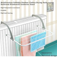 Rack - 5 Rails Multifunctional Portable Foldable Clothes Window Hanging & Drying