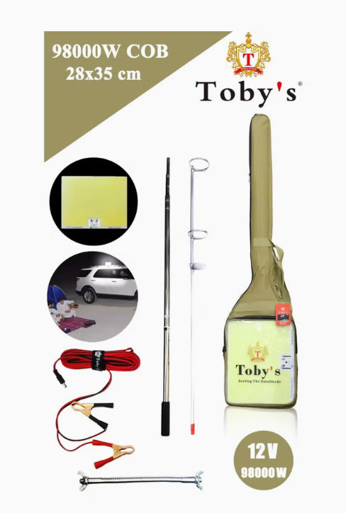 Toby's 98000W 12V Telescopic Camping Light with Low Power Consumption