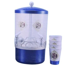 7.5 Litres Beverage Dispenser with Ice-Fruit Tube + 4 Cups for Convenient Serving, Perfect for Parti