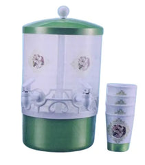 7.5 Litres Beverage Dispenser with Ice-Fruit Tube + 4 Cups for Convenient Serving, Perfect for Parti