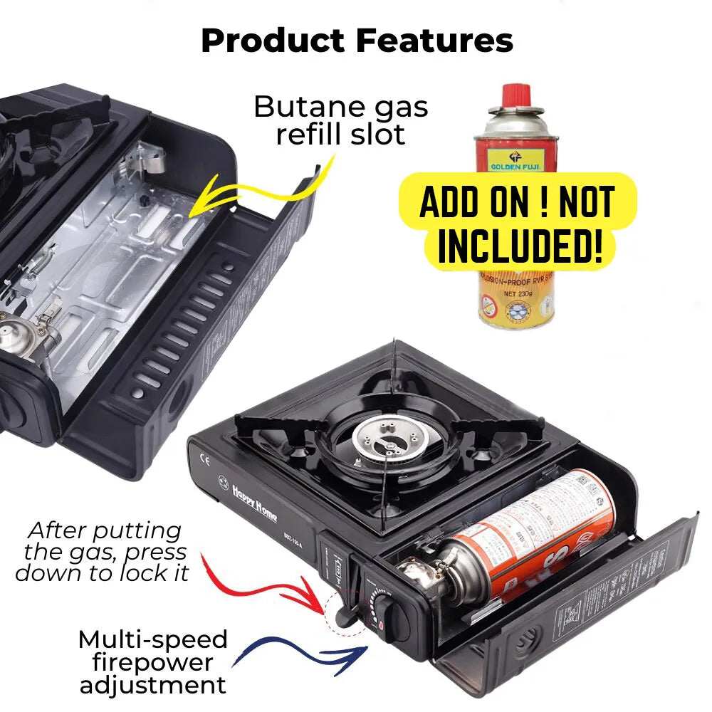 Portable Butane Gas Stove for Home Camping and Outdoor Picnic
