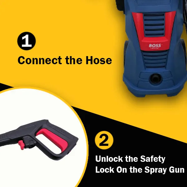 Boss 2000W 160 BAR High Pressure Washer for Car, Home, Garden & Patio for Multi Purpose Cleaning