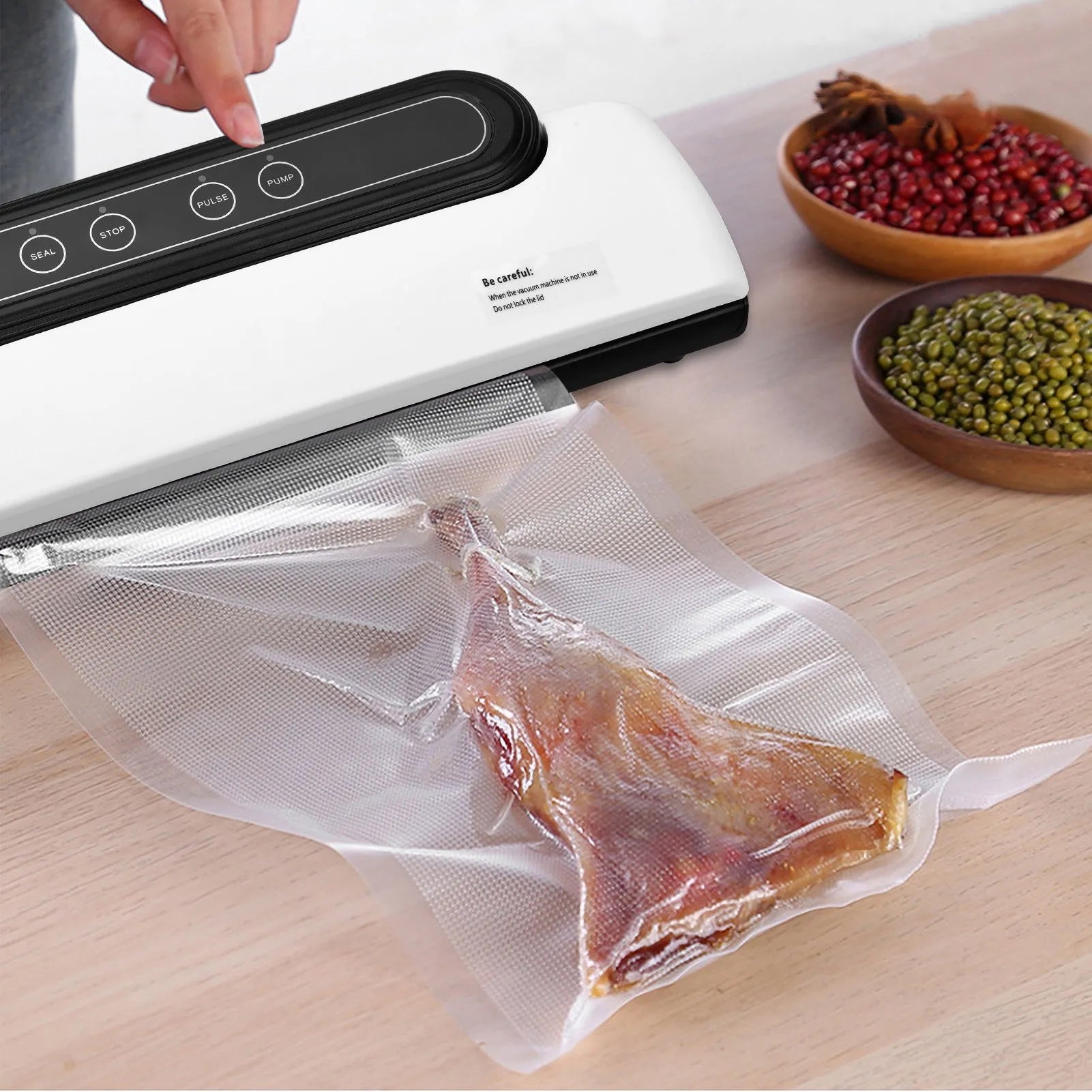 Automatic Electric Vacuum Airtight Sealer & Packing Machine for Food Preservation with One Touch Ope