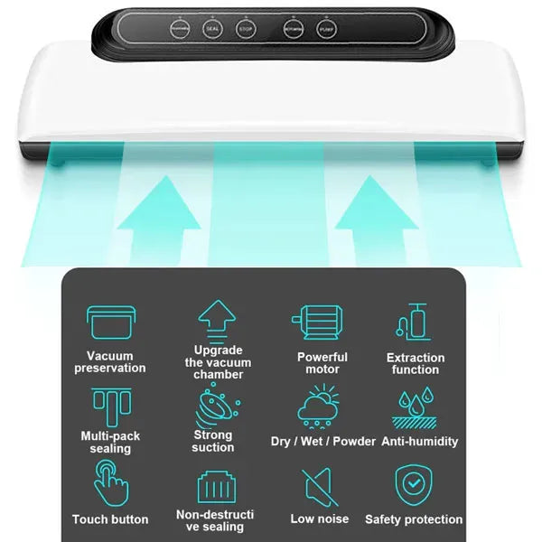 Automatic Electric Vacuum Airtight Sealer & Packing Machine for Food Preservation with One Touch Ope