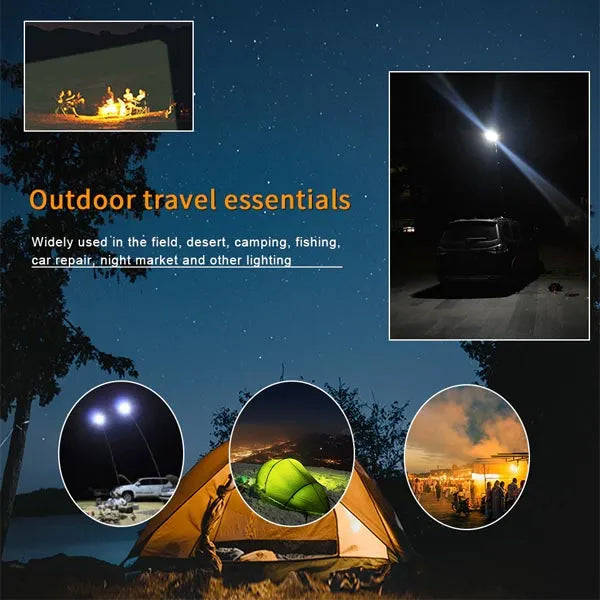 3.6m 500W 360° Multifunctional Telescopic Sanara Camping Light with Extendable Fish Rod Design for O