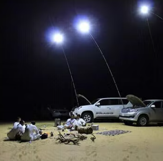 3.6m 500W 360° Multifunctional Telescopic Sanara Camping Light with Extendable Fish Rod Design for O