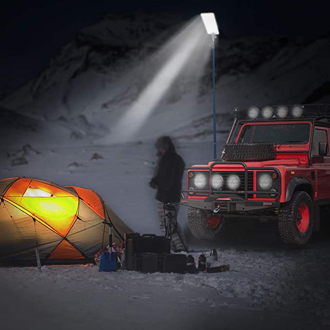 3.6m 500W 360° Multifunctional Telescopic Sanara Camping Light with Extendable Fish Rod Design for O