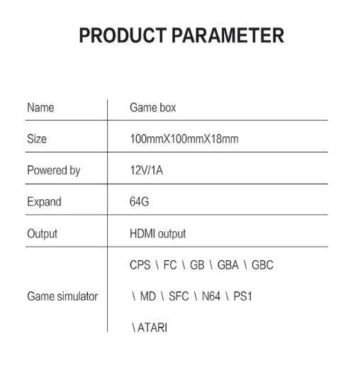 Portable Retro Console Video Game Box with Dual Controllers, 4K HD Quality, 2 USB Ports with Android
