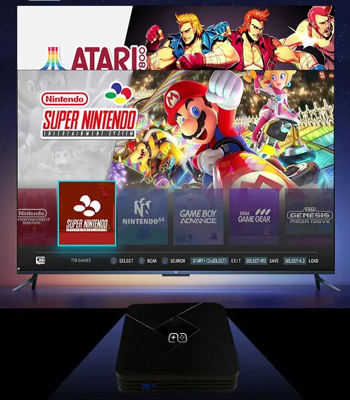 Portable Retro Console Video Game Box with Dual Controllers, 4K HD Quality, 2 USB Ports with Android