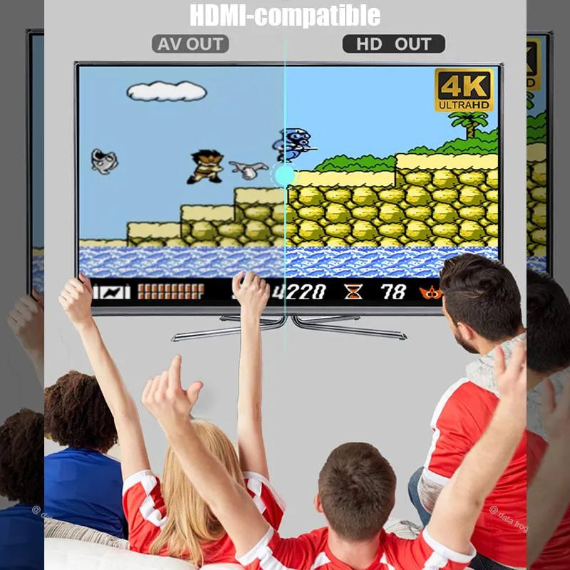Portable Retro Console Video Game Box with Dual Controllers, 4K HD Quality, 2 USB Ports with Android