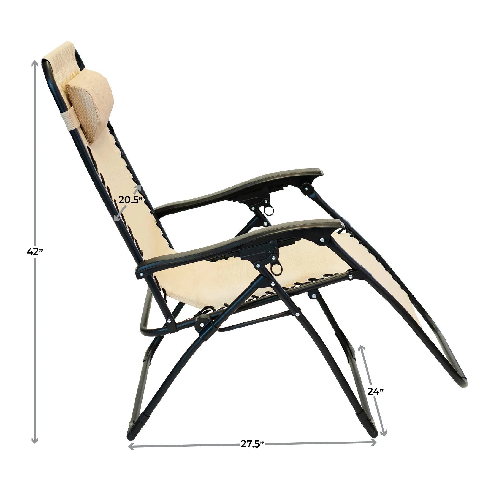 Portable Foldable Chair with Sunshade for Outdoor Patio and Beach
