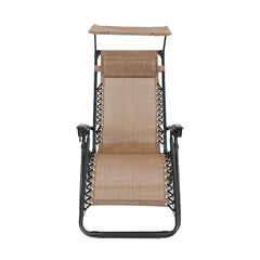 Portable Foldable Chair with Sunshade for Outdoor Patio and Beach