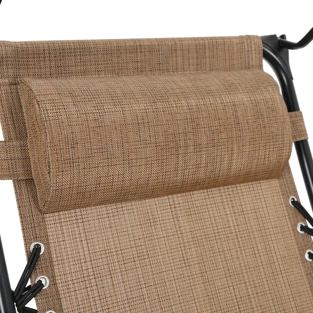 Portable Foldable Chair with Sunshade for Outdoor Patio and Beach