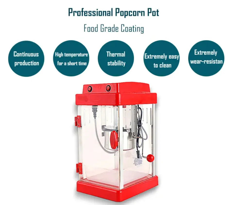 Retro Movie Theatre Style Popcorn Popper Machine