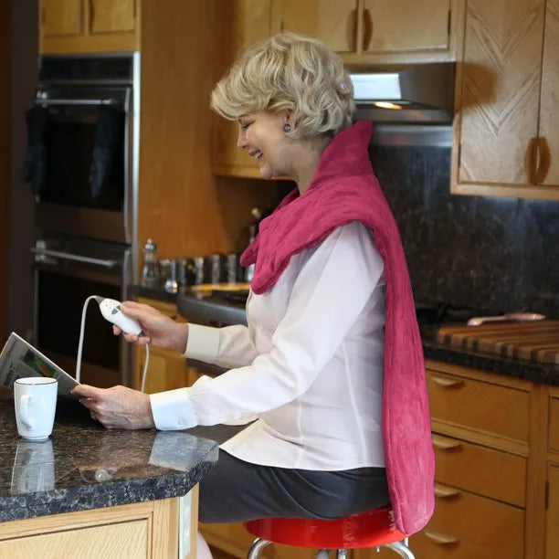 Thermapulse Relief Wrap for Massage with Padded Heating Technology & Auto Shutdown