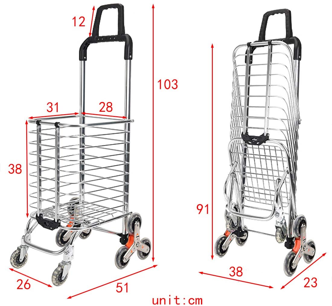 Foldable Stair Climbing Trolley Cart & Hand Truck