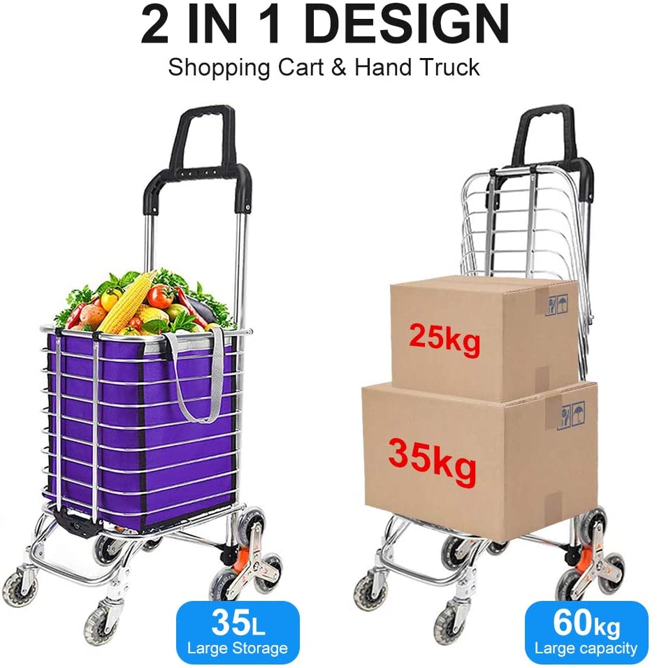 Foldable Stair Climbing Trolley Cart & Hand Truck
