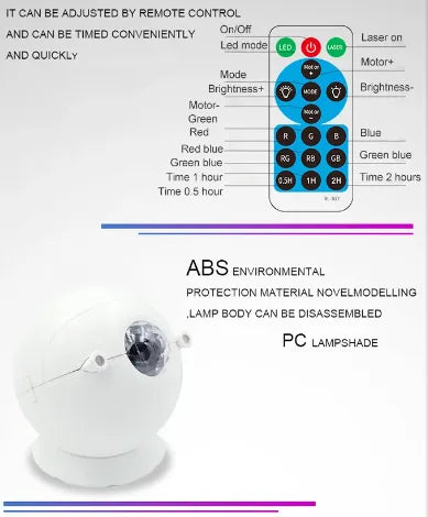 Cool Basketball Starry Sky Projection Night Lamp - Rechargeable
