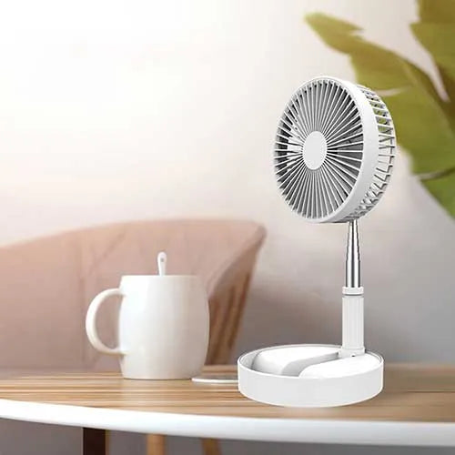 Foldable Fan with 3 Air Flow Settings, Lithium Ion Battery for Long Battery Life