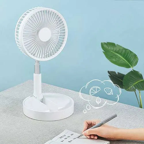 Foldable Fan with 3 Air Flow Settings, Lithium Ion Battery for Long Battery Life