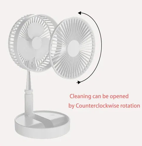 Foldable Fan with 3 Air Flow Settings, Lithium Ion Battery for Long Battery Life