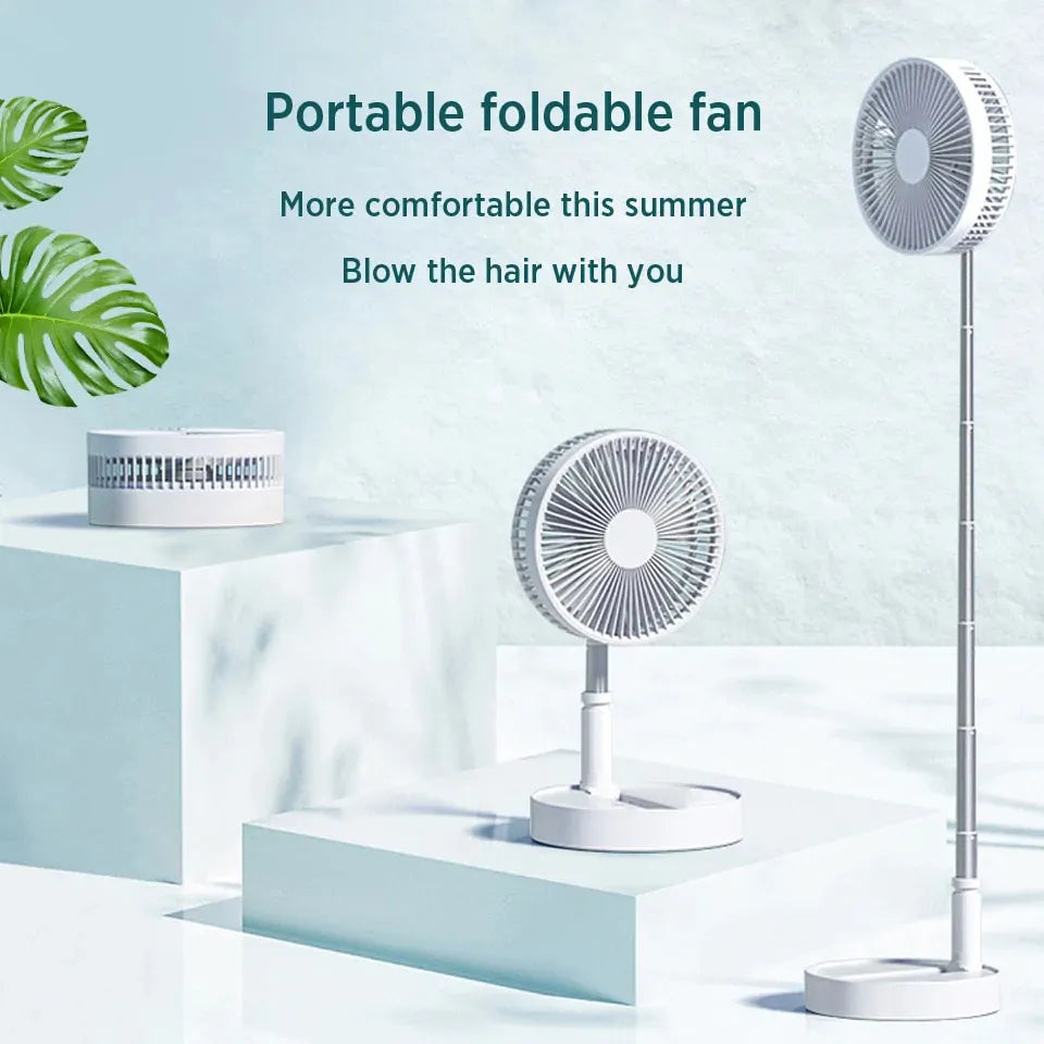 Foldable Fan with 3 Air Flow Settings, Lithium Ion Battery for Long Battery Life