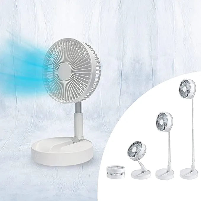Foldable Fan with 3 Air Flow Settings, Lithium Ion Battery for Long Battery Life