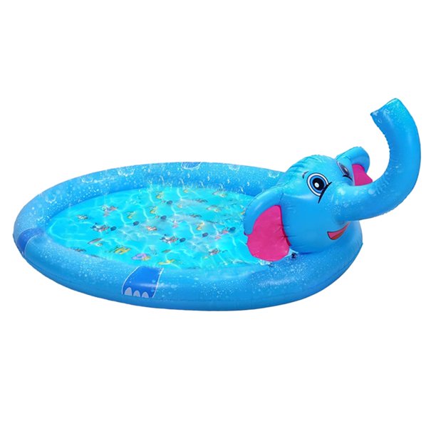 Mega Inflatable Sprinkler Splash Elephant Play Mat for Kids - 3-in-1 Water Fun and Whimsical Pool Ac