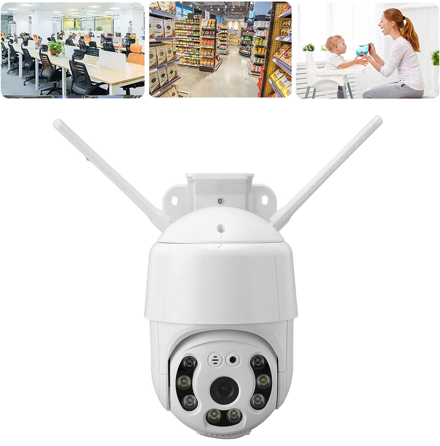 HD Waterproof WiFi Security Camera with Motion Detection and Two-Way Audio
