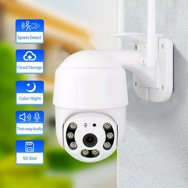 HD Waterproof WiFi Security Camera with Motion Detection and Two-Way Audio