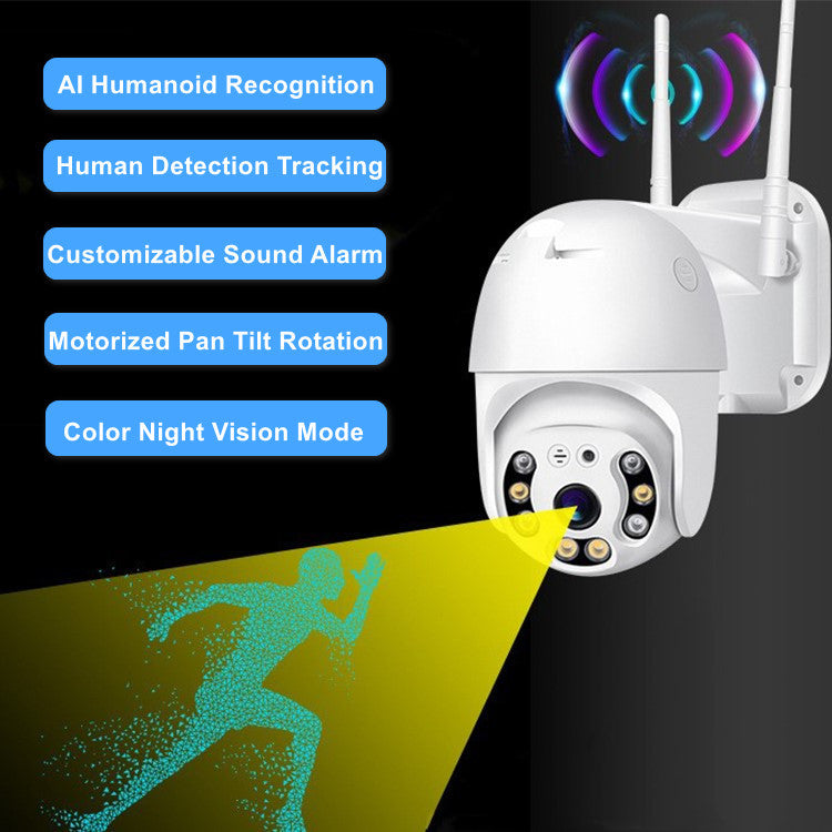 HD Waterproof WiFi Security Camera with Motion Detection and Two-Way Audio