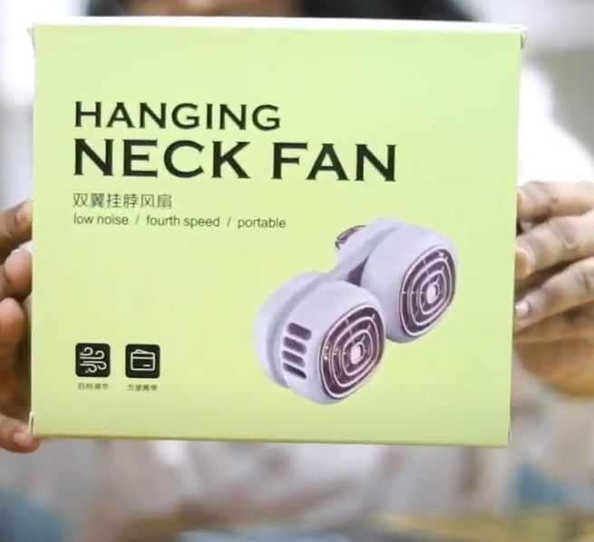 Portable Rechargeable Neck Fan with Adjustable Body & Case