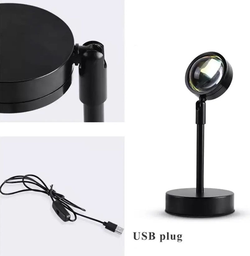 360° Rotatable LED Sunset Projection Lamp for Ambiance