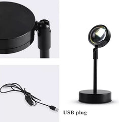 360° Rotatable LED Sunset Projection Lamp for Ambiance
