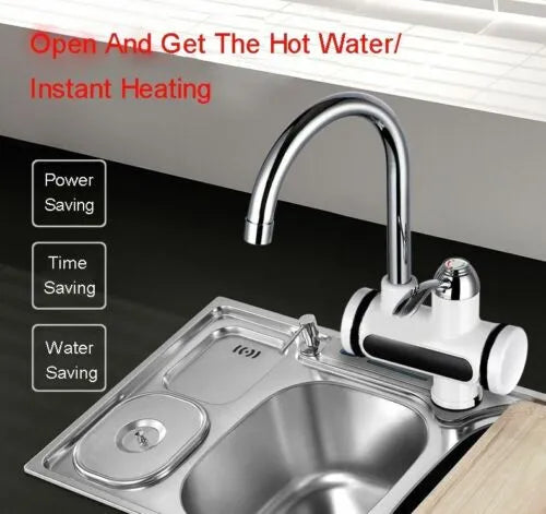 Electric Instant Water Heating Faucet - with Digital Temperature Display