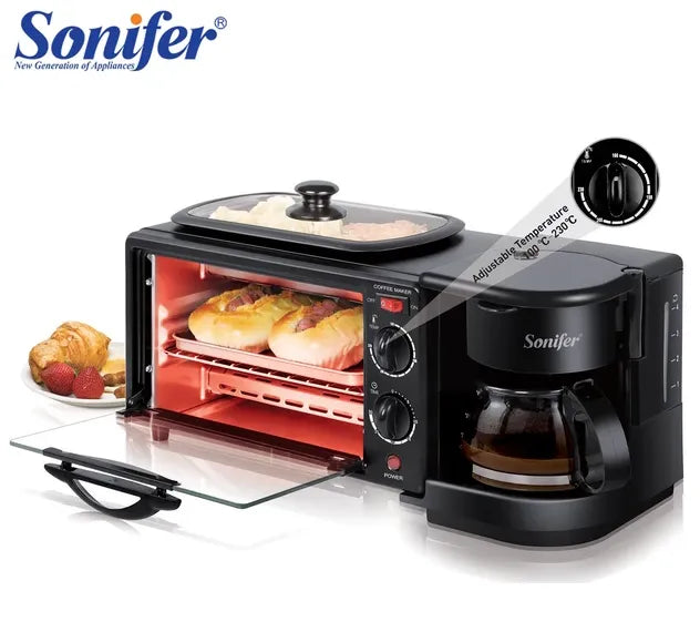 Sonifer Automatic Electric 3 in 1 Breakfast & Coffee Maker