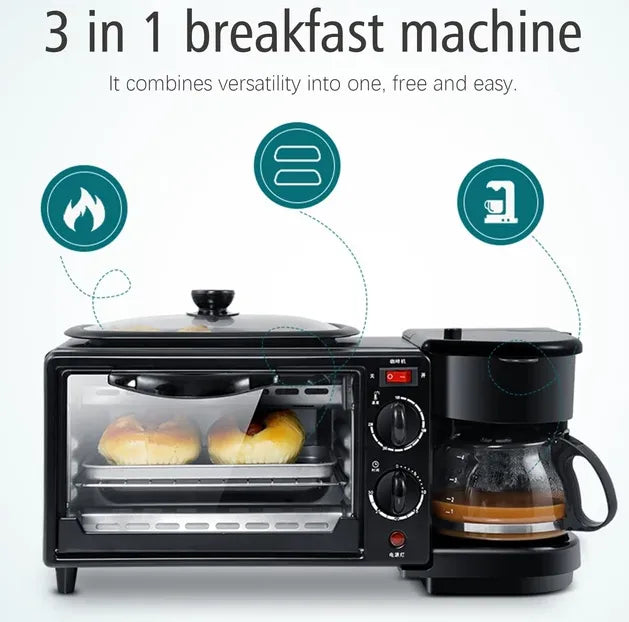 Sonifer Automatic Electric 3 in 1 Breakfast & Coffee Maker