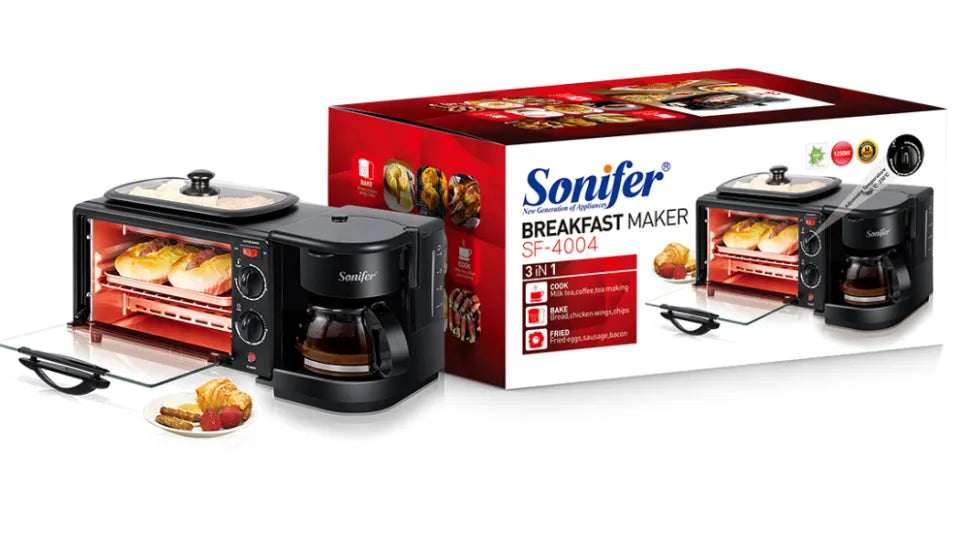Sonifer Automatic Electric 3 in 1 Breakfast & Coffee Maker