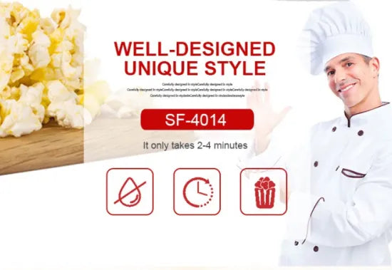 Sonifer 1200W Mini Portable Hot Air Oil Free Popcorn Maker Machine