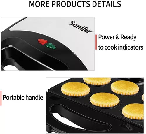 Sonifer 2-in-1 Cake and Nut Cake Maker with Interchangeable Plates