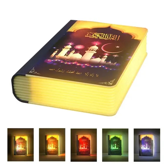 Mini Rechargeable Holy Quran Speaker Lamp with Bluetooth and Colourful LED Light