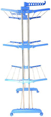 3 Layer Heavy Duty Clothes Hanging & Drying Rack Stand with Wheels