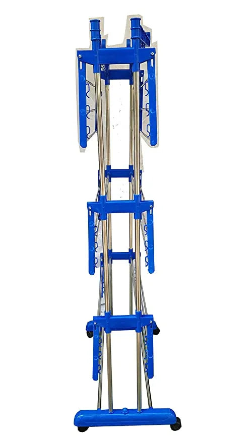 3 Layer Heavy Duty Clothes Hanging & Drying Rack Stand with Wheels